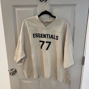 NWT Fear of God Essentials Football Tee 'Wheat'
